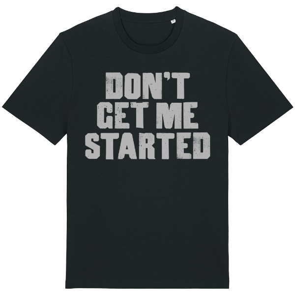 THE SMILE - DON'T GET ME STARTED - メタリックプリントブラック Tシャツ