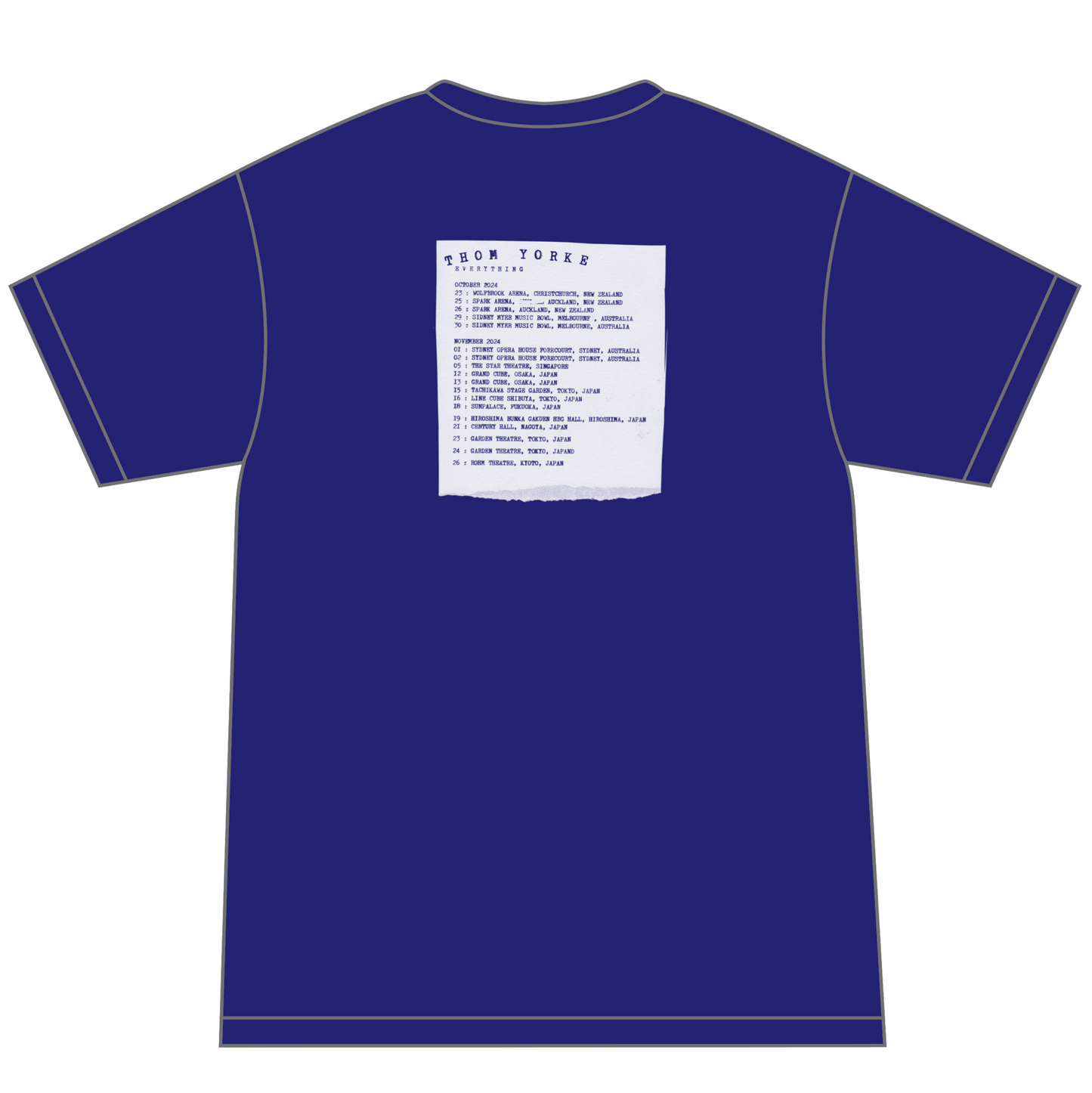 COLLAPSE - トム・ヨーク来日公演 ブルーTシャツ (限定)