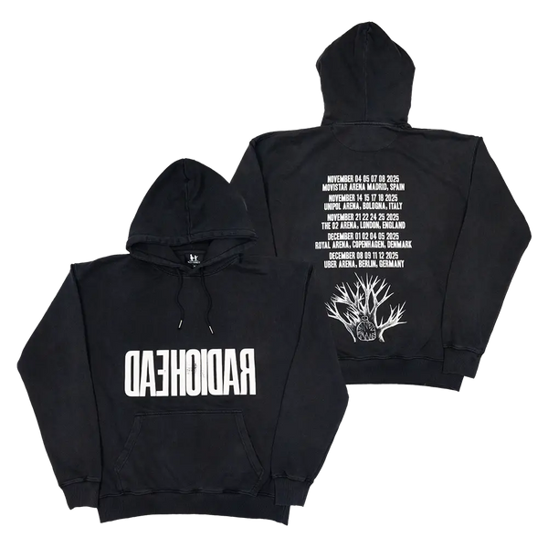 Radiohead 2025 Tour Black Hoodie - W.A.S.T.E. Official